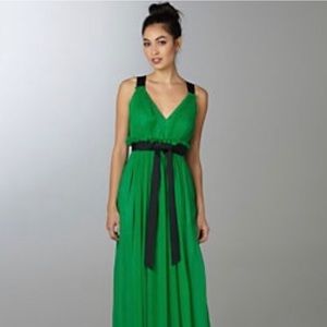 Jill Stuart Maxi Dress Size 4 Silk Formal Green